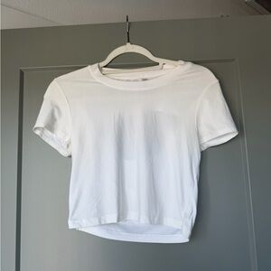 Beyond Yoga White Short Sleeve Tee